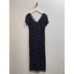 Pisarro Nights Sequin Dress Grey Size 12